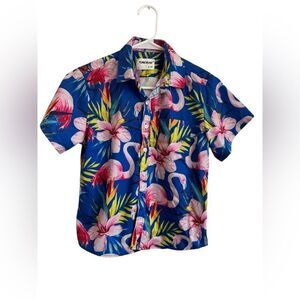 Tunevuse Flamingo Floral Print Shirt